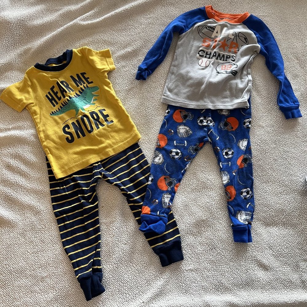 Two sets of Toddler Boys Pajamas